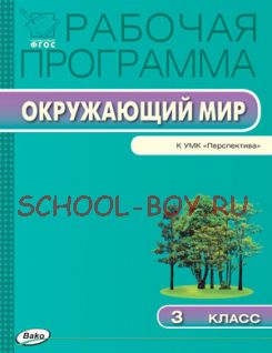 Рабочая программа по курсу «Окружающий мир». 3 класс. К УМК А.А. Плешакова, М.Ю. Новицкой («Перспектива»)