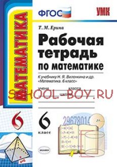 Рабочая тетрадь по математике. 6 класс. К учебнику Виленкина Н.Я. "Математика. 6 класс". ФГОС