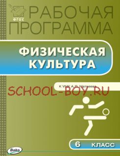 Рабочая программа по физической культуре. 6 класс. К УМК А.П. Матвеева и М.Я. Виленского